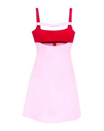 Giambattista Valli Cutout Crepe Minidress - Pink