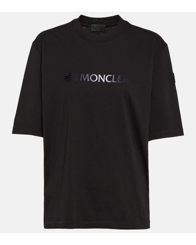 Moncler Camiseta en jersey de algodon - Negro