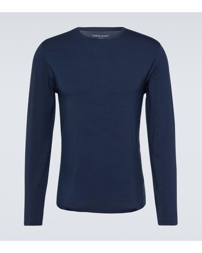 Derek Rose T-shirt Basel - Bleu