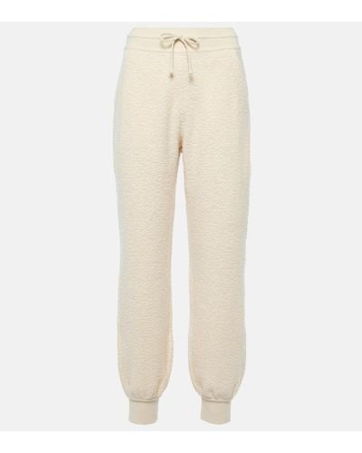 Loro Piana Cashmere And Cotton Sweatpants - Natural