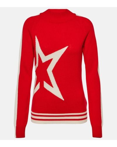 Perfect Moment Jersey de cuello alto BB de lana - Rojo