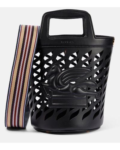 Etro Bucket-Bag Coffa aus Leder - Schwarz