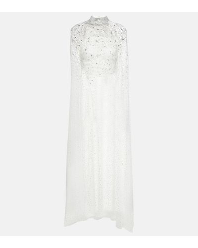 Jenny Packham Bridal - Abito lungo con cristalli - Bianco