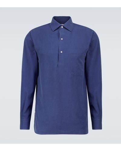 Loro Piana Andre Silk Shirt - Blue