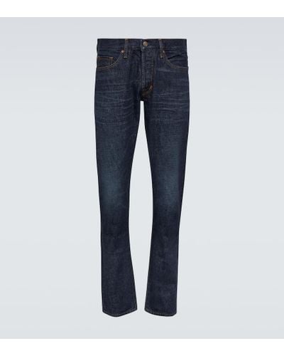 Tom Ford Mid-Rise Slim Jeans - Blau