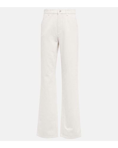 Loro Piana Releigh High-rise Wide-leg Jeans - White