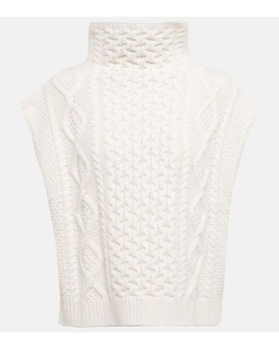 Polo Ralph Lauren Cable-knit Wool And Cashmere Sweater Vest - White