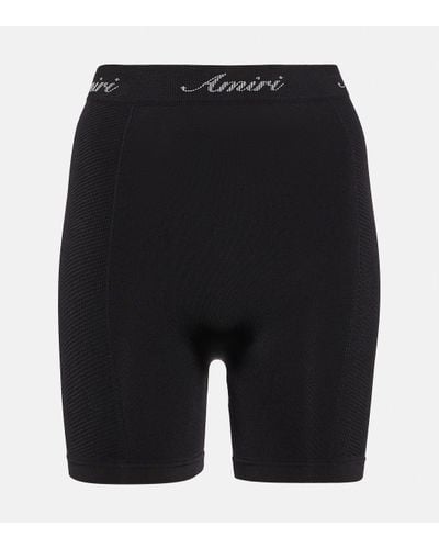 Amiri Short cycliste a logo - Noir