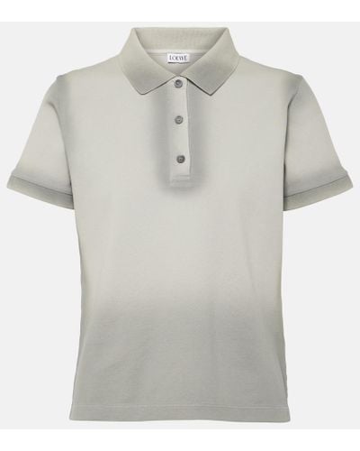Loewe Cotton Pique Polo Shirt - Gray