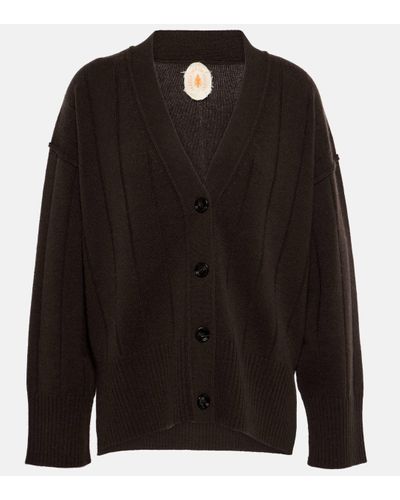 Jardin Des Orangers Ribbed-knit Wool And Cashmere Cardigan - Brown