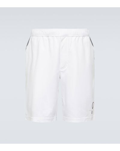 Brunello Cucinelli Embroidered Cotton Bermuda Shorts - White