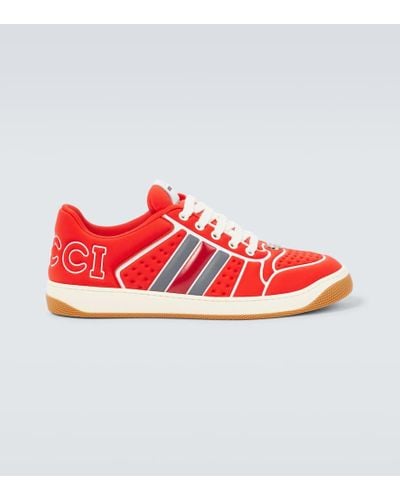 Gucci Screener Double G Sneakers - Red