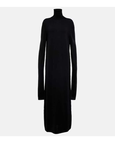 The Row Alicia Virgin Wool Dress - Black