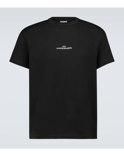 Maison Margiela T-shirt en coton a logo - Noir