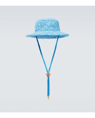 Versace Medusa Cotton Terry Bucket Hat - Blue