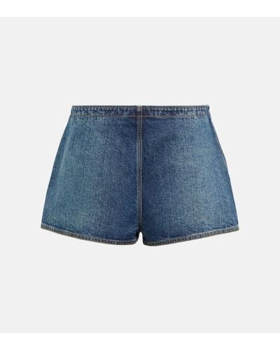 Alaïa Shorts di jeans - Blu