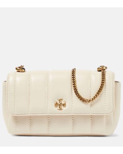 Tory Burch Kira Leather Wallet On Chain - Natural
