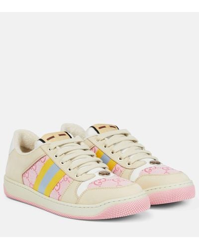 Gucci Screener Lace-up Trainers - Natural