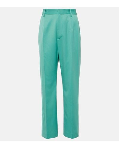 MM6 by Maison Martin Margiela Pleated Trousers - Green