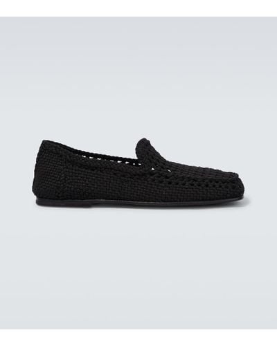 Dolce & Gabbana Loafers aus Haekelstrick - Schwarz