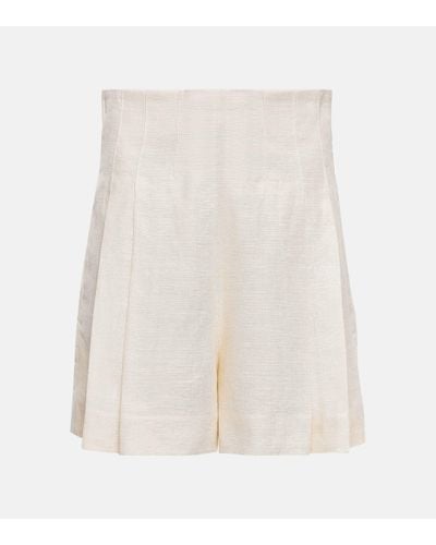 Chloé High-rise Linen Shorts - White
