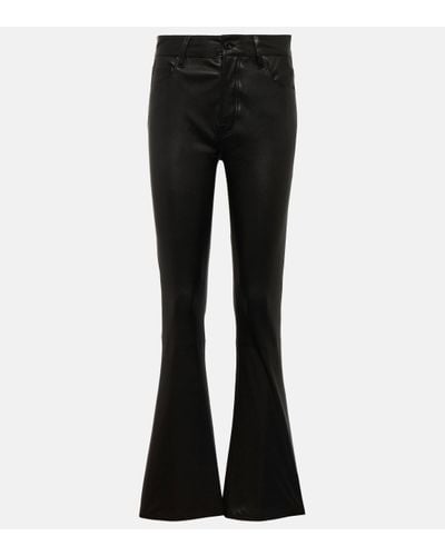 7 For All Mankind Pantalon Bootcut Tailorless en cuir - Noir