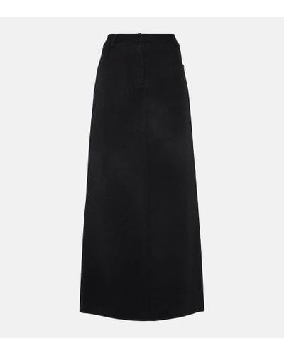 Frankie Shop Malvo Wool-blend Maxi Skirt - Black