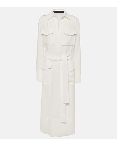 Proenza Schouler Vanessa Crepe Midi Dress - White