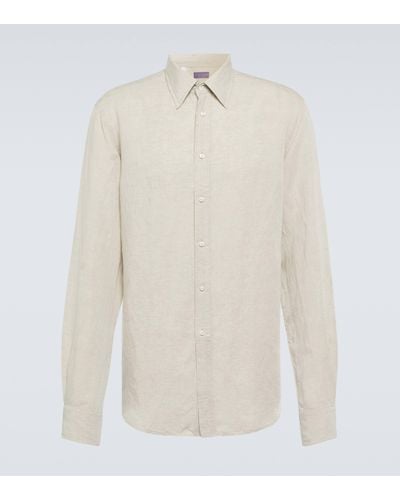 Ralph Lauren Purple Label Linen-blend Shirt - White