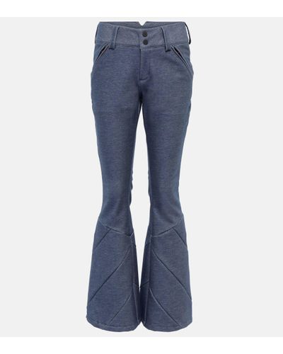 Perfect Moment Arctic Flare Denim Trousers - Blue