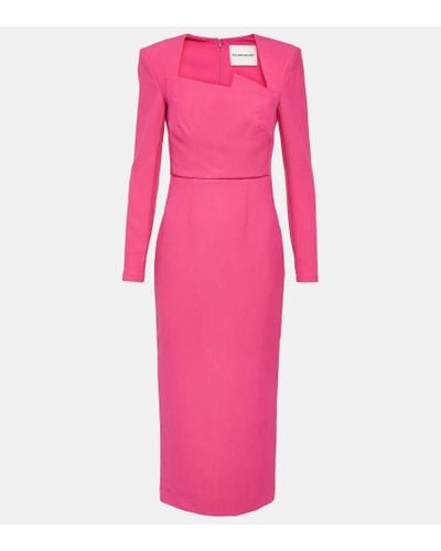 Roland Mouret Asymmetric Midi Dress - Pink