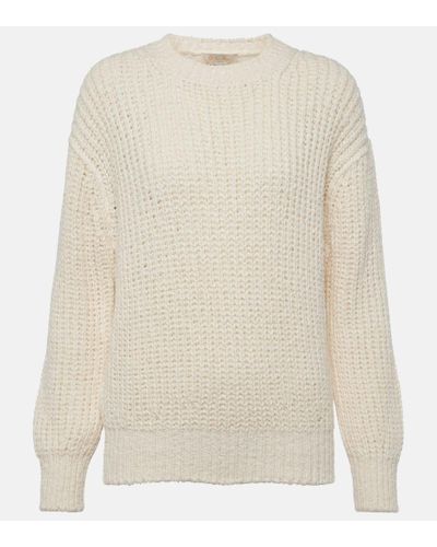 Loro Piana Ribbed-knit Silk Sweater - White