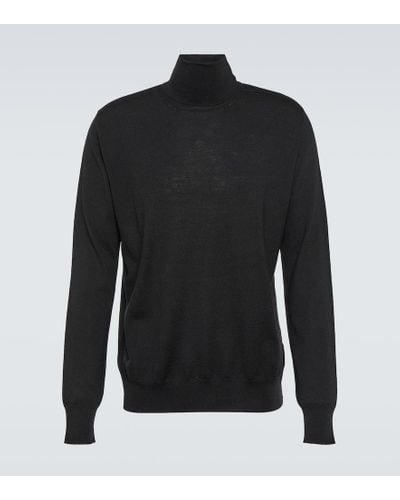 Jil Sander Wool Turtleneck Sweater - Black