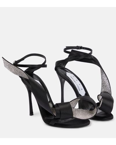 Area X Sergio Rossi Marquise Crystal-embellished Sandals - Black