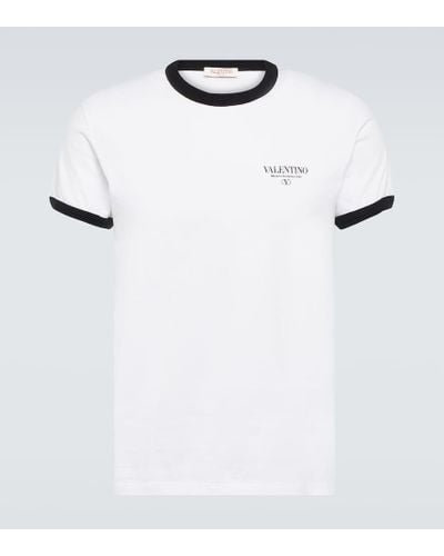 Valentino T-Shirt aus Baumwoll-Jersey - Weiß