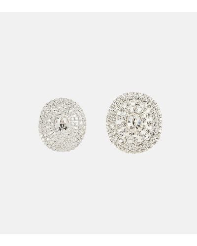 Magda Butrym Embellished Asymmetric Disc Earrings - White