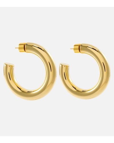 Jennifer Fisher 1" Jamma Mini 10kt Gold-plated Hoop Earrings - Metallic