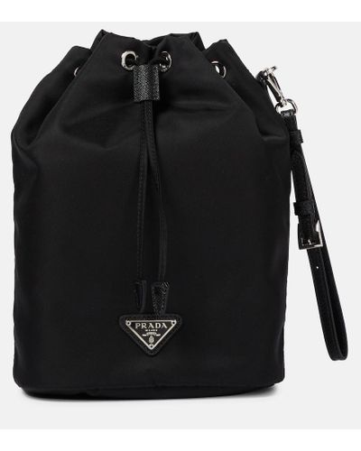 Prada Bolso saco de nylon - Negro