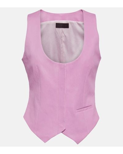Stouls Adrian Leather Vest - Pink