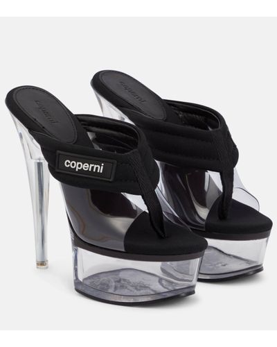 Coperni Platform Thong Sandals - Black