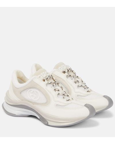 Gucci Run Suede Sneaker - White