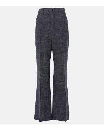 The Row Gandal Virgin Wool Twill Straight Trousers - Grey