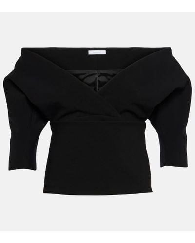 Ferragamo Wool-blend Gabardine Top - Black