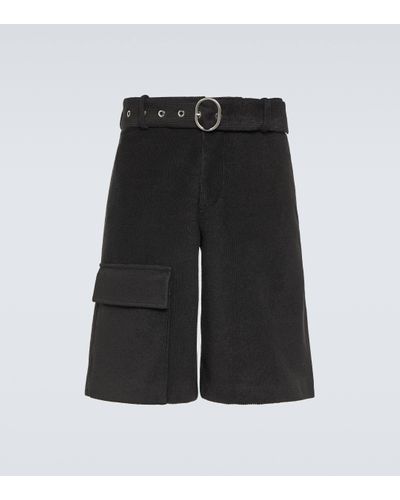 Jil Sander Crochet Low-rise Cotton-blend Shorts - Black
