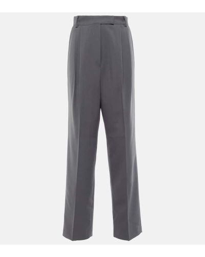 Frankie Shop Bea High-rise Straight Pants - Gray