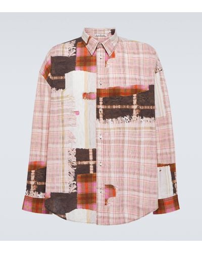 Acne Studios Printed Cotton Shirt - Pink