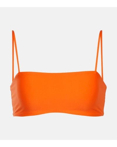 Loro Piana Top de bikini bandeau - Naranja