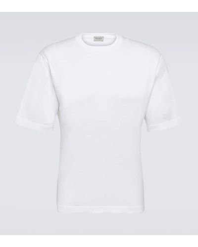 John Smedley T-Shirt Tindall aus Baumwoll-Jersey - Weiß