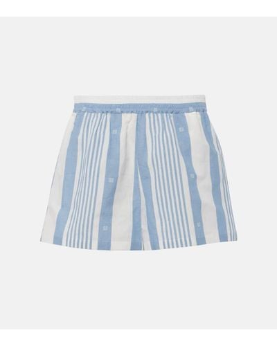 Givenchy Shorts aus Baumwolle und Leinen - Blau