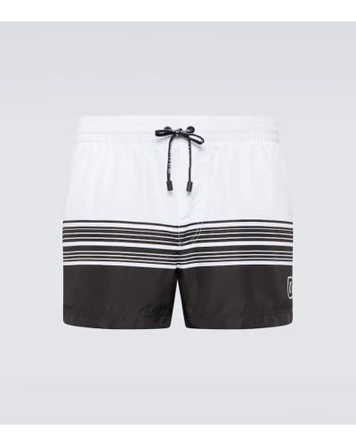 Dolce & Gabbana Bedruckte Badeshorts - Weiß